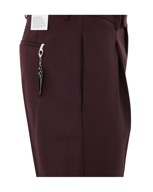 PT01 Purple Straight Casual Pants for men
