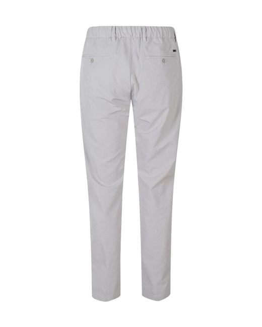 Herno Gray Seer-Crease Trousers for men