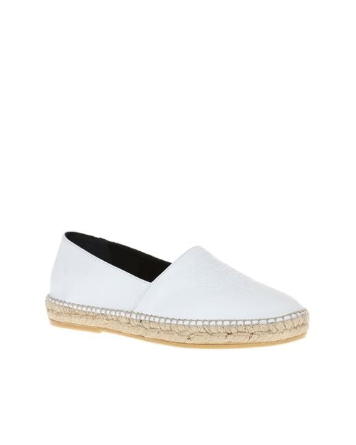 KENZO White Tiger Head Pattern Straw Woven Business Casual Shoes for men