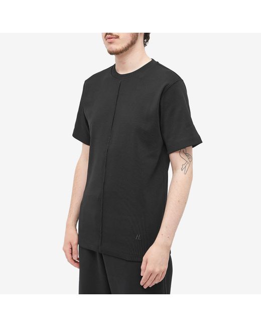 Helmut Lang Black Logo-Embroidered Cotton T-Shirt for men
