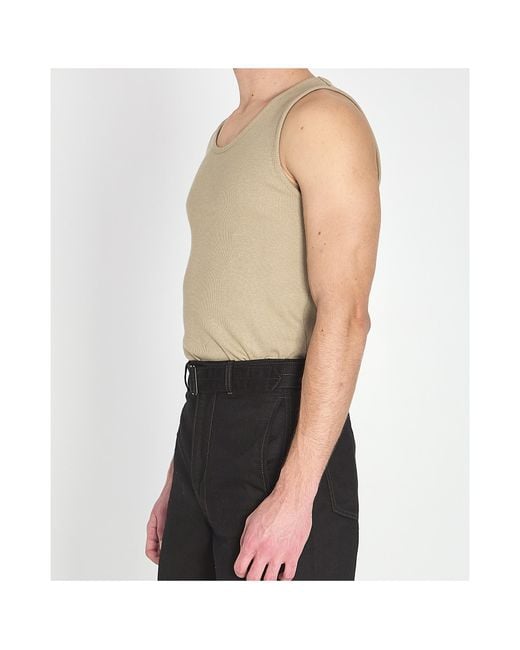 Lemaire Black Ribbed Tank Top for men