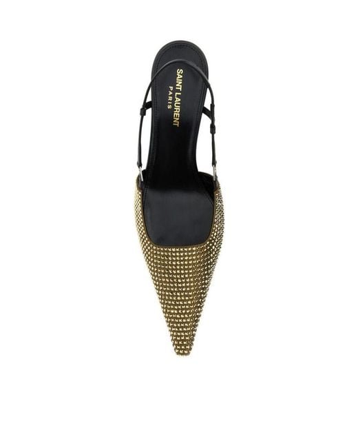 Saint Laurent Multicolor Embellished Pointed Toe Pumps