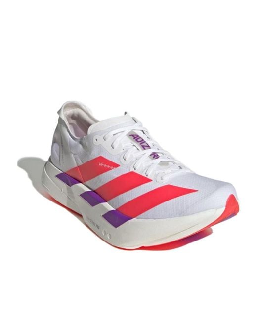 Adidas Pink Adizero Adios Pro 4 Sneakers for men