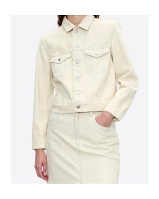 A.P.C. White Buttoned Denim Jacket