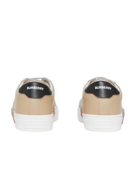 Burberry Natural Stripe-Detail Low-Top Sneakers for men