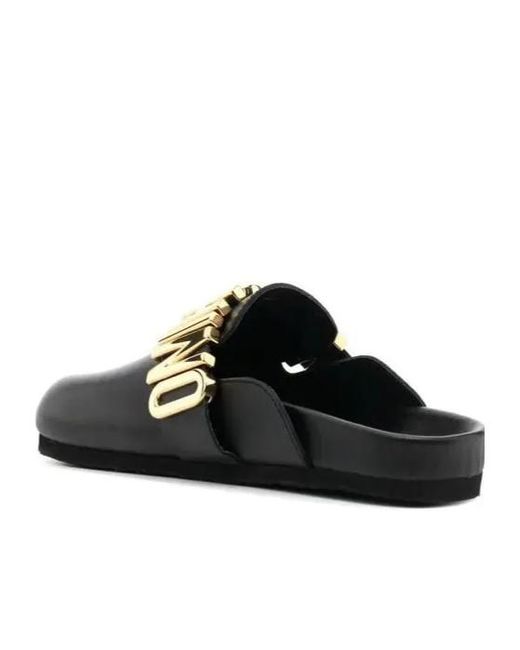 Moschino Black Logo Muller Shoes