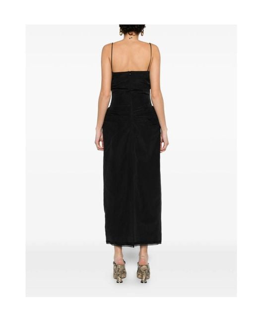 Magda Butrym Black Ruffled Mini Dress