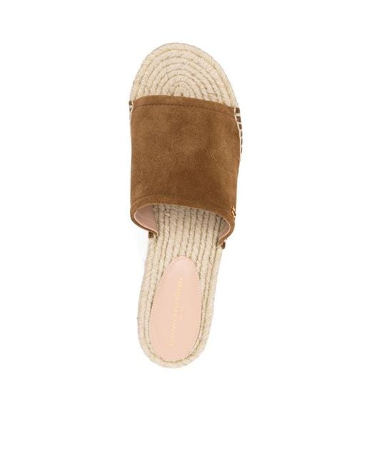 Gianvito Rossi Brown Suede Heeled Espadrilles