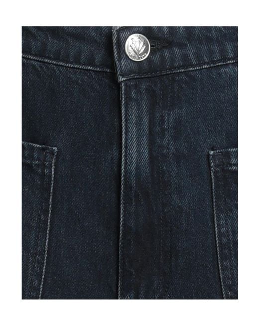 Rag & Bone Blue Plain Colour Wide-Leg Jeans