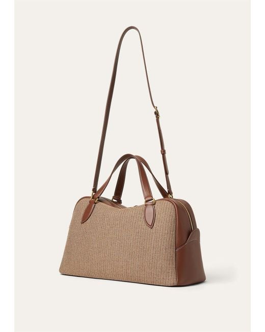 Loro Piana Brown Needle Medium Handbag