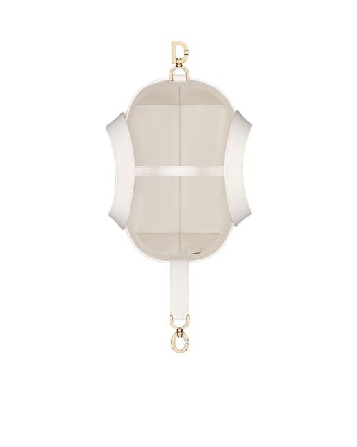 Dior White Small Toujours Vertical Tote Bag