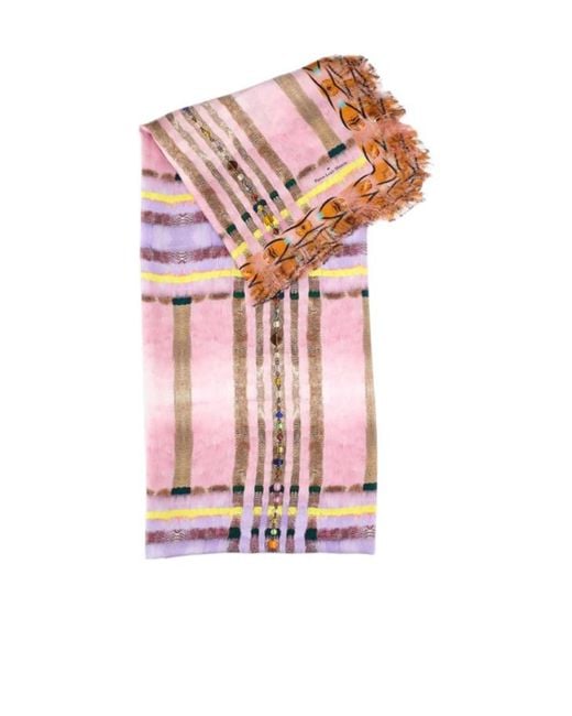 Pierre Louis Mascia Pink Aloeuw Shawl Scarf
