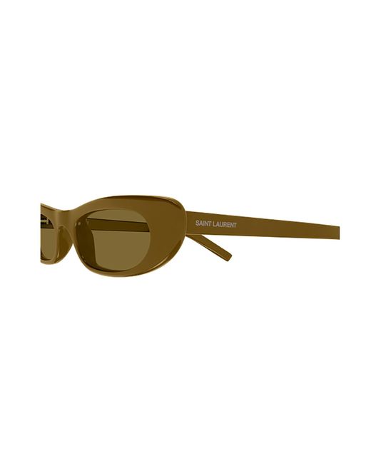 Saint Laurent Green Oval-Frame Sunglasses