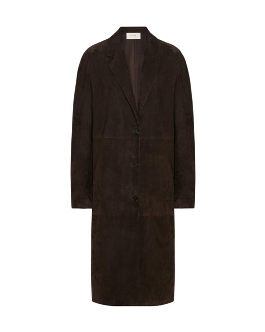 The Row Black Long Sleeve Coat