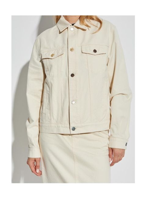 Moschino Natural Logo Patch Denim Jacket