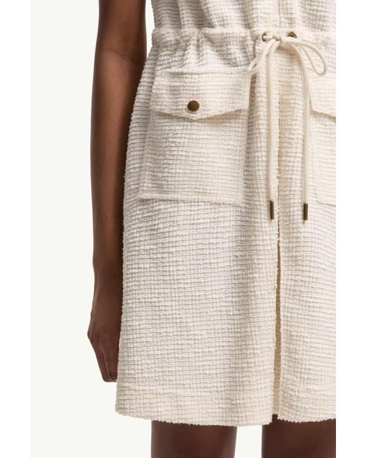 Moncler White Bouclé Mini Dress