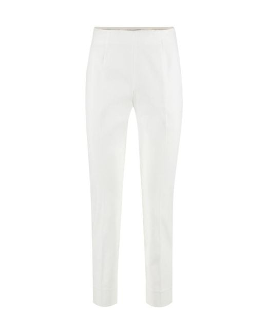 Peserico White Tailored Trousers for men