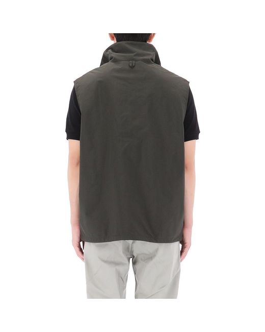 Nanamica Black High-Neck Press-Stud Vest for men