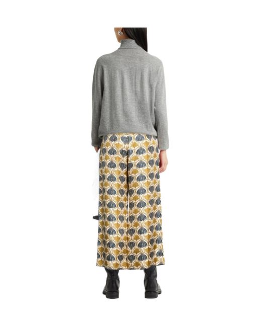 Max Mara Metallic Floral Printed Long Pants