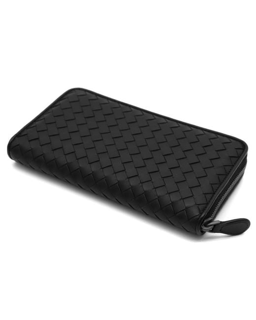 Bottega Veneta Black Zip Wallet for men