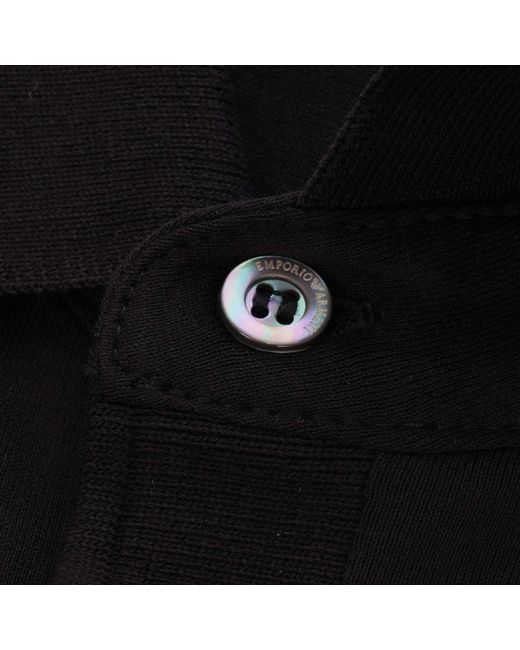 Emporio Armani Black Manga Bear Polo Shirt for men