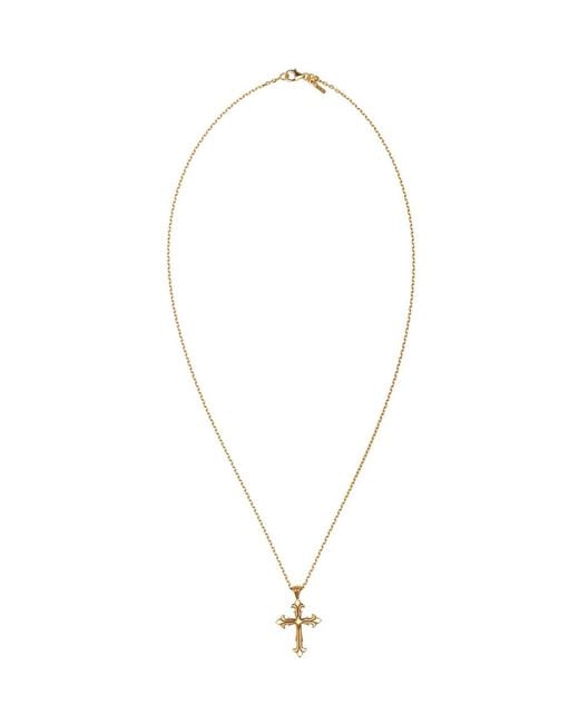 Emanuele Bicocchi Metallic Cross-Pendant Necklace