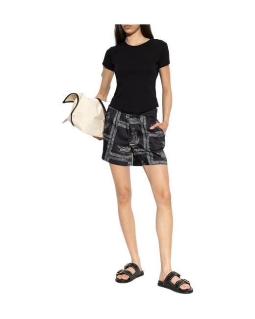 AllSaints Gray Lettie Printed Shorts