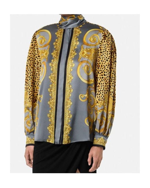Versace Multicolor Pattern-Printed Long-Sleeved Shirt