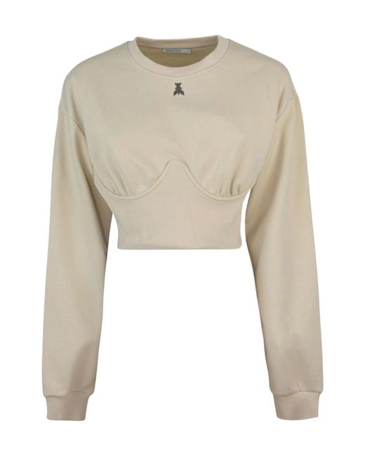 Patrizia Pepe Natural Embossed Logo Hoodie