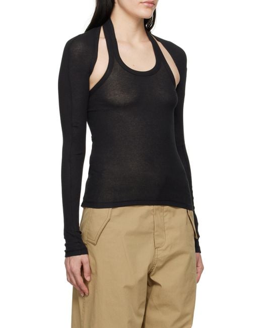 Dion Lee Black Modular Open-Back Top for men
