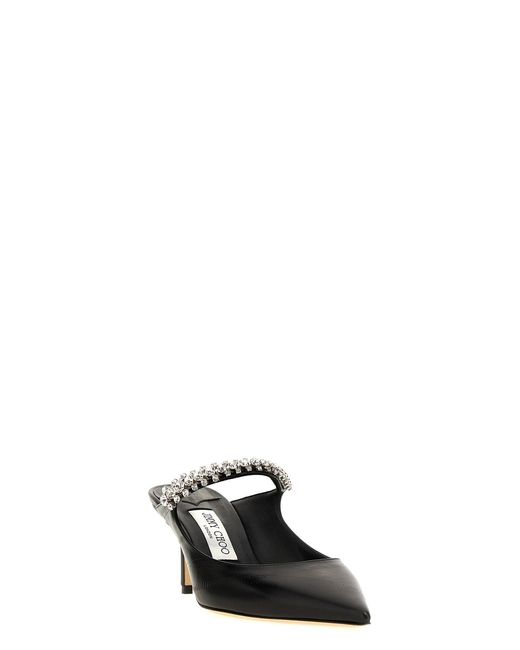 Jimmy Choo Black Bing 65 Embellished Pointed-Toe Mules