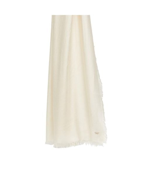 Weekend by Maxmara White Viscose And Modal Stole