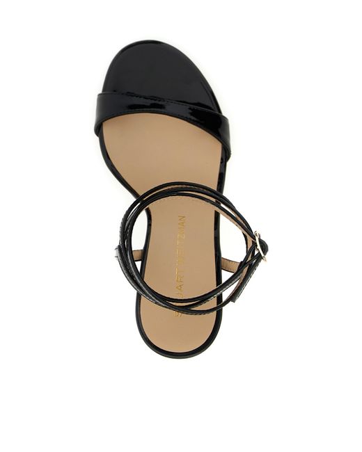 Stuart Weitzman Black 'Nudist Wrap' Sandals