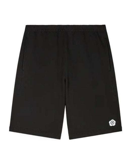 KENZO Black Boke Flower 2.0 Straight Leg Shorts for men
