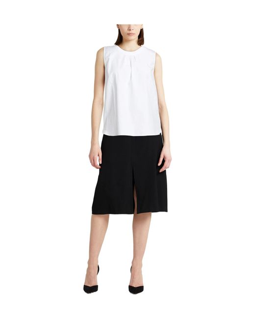 Max Mara White Solid Color Tops