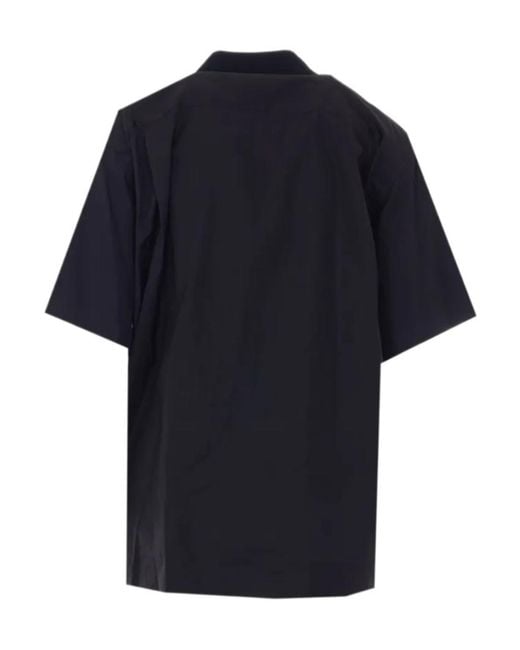 Sacai Blue Half-Zip Short-Sleeve Polo Shirt for men