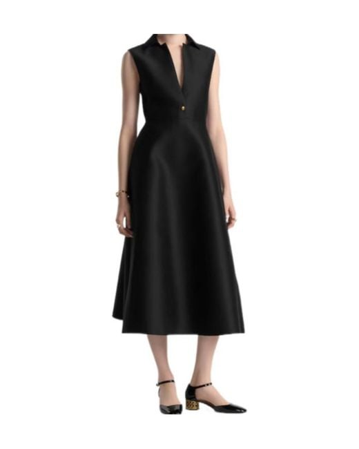 Dior Black Belted Mid-Length Dress