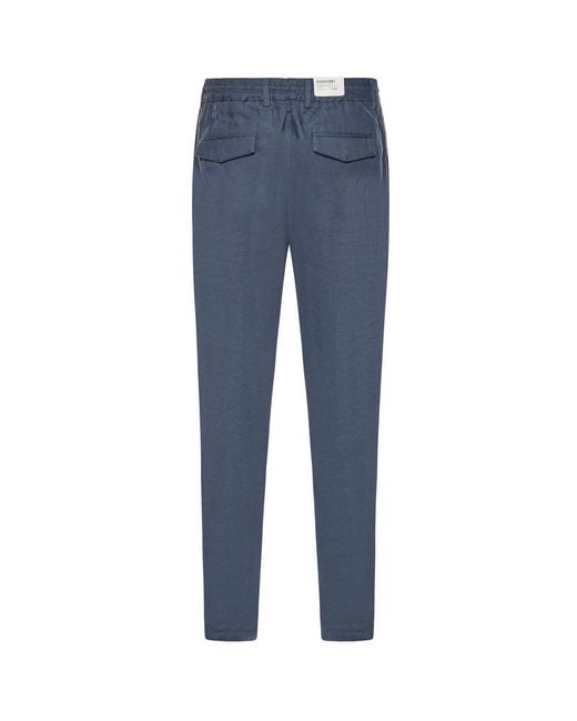 Eleventy Blue Drawstring Slim Pants for men