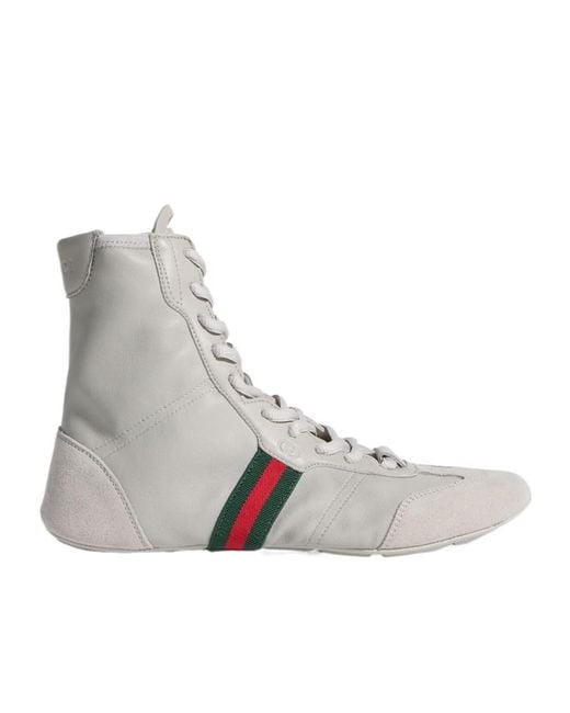 Gucci Gray Flex High-Top Sneaker