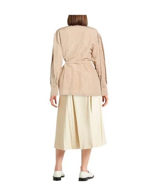 Max Mara Natural Solid Long-Sleeve Shirt