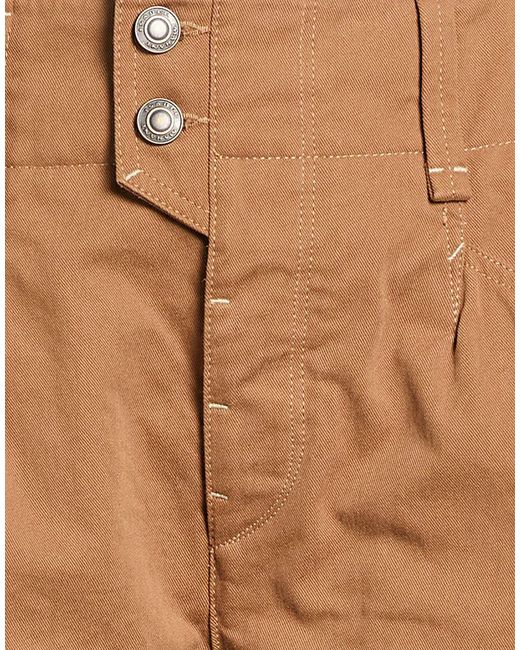 Isabel Marant Brown Solid Color Straight-Leg Pants