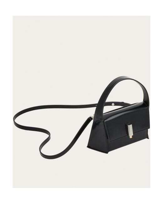 Ferragamo Black Flip Shoulder Bag