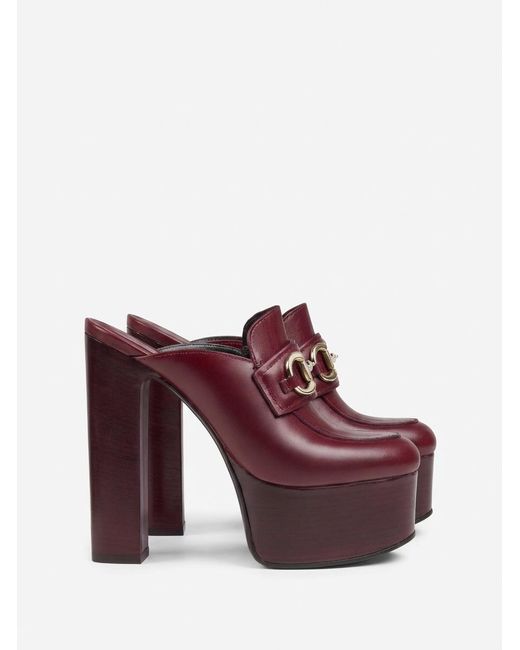 Gucci Purple Platform Mule With Horsebit