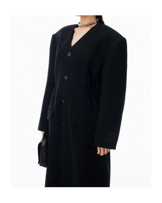 Alexander Wang Black Collarless Coat