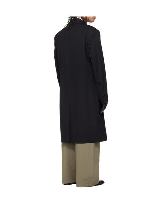 Our Legacy Black Dolphin Buttoned Coat for men