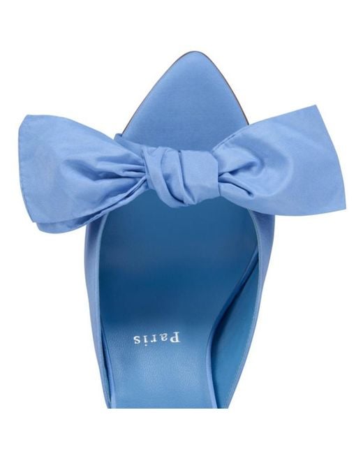 Christian Louboutin Blue Mulazee Bow-Detail Heeled Sandals