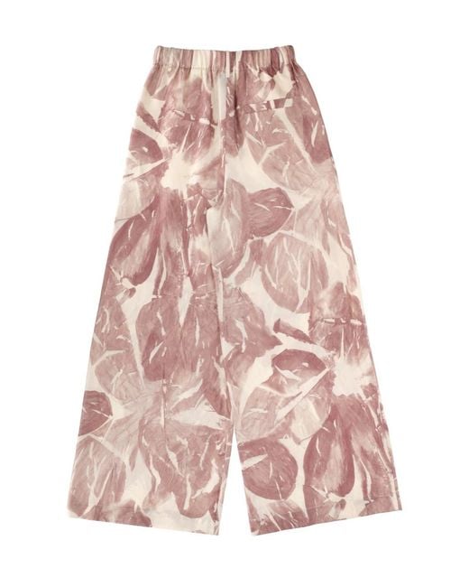 Alysi Pink Wide Leg Trousers