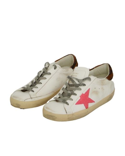 Golden Goose Deluxe Brand Pink Superstar Lace-Up Sneakers