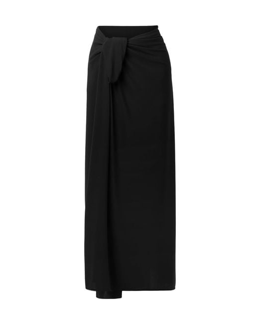 Norma Kamali Black Wrap Skirt