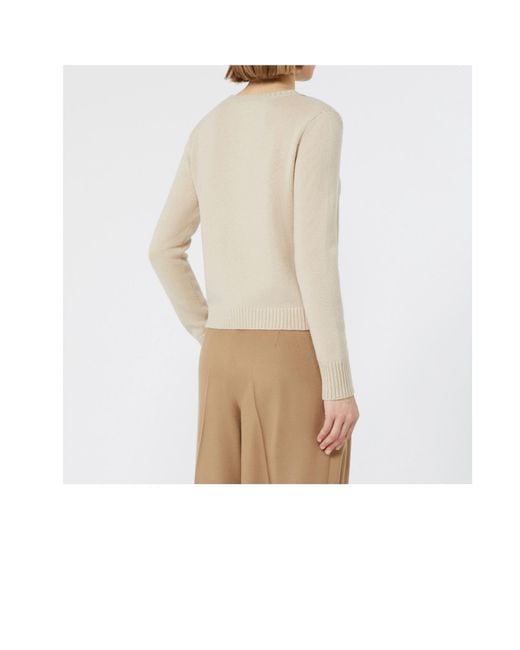 Max Mara Natural Diamond Pattern Knit Sweater
